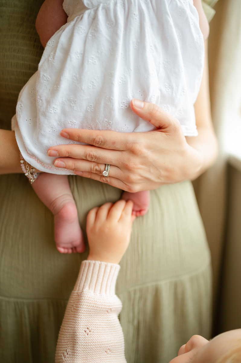 A photograph from a Spring newborn photoshoot in London, UK