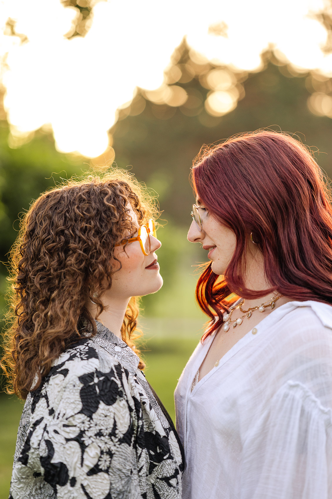 golden hour portraits with a young couple in bellevue